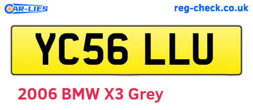 YC56LLU are the vehicle registration plates.