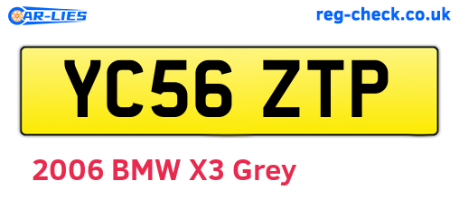 YC56ZTP are the vehicle registration plates.