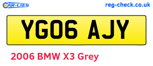 YG06AJY are the vehicle registration plates.