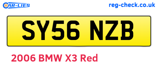 SY56NZB are the vehicle registration plates.