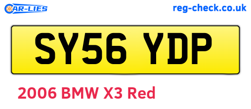 SY56YDP are the vehicle registration plates.