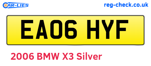 EA06HYF are the vehicle registration plates.