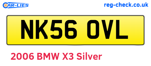 NK56OVL are the vehicle registration plates.