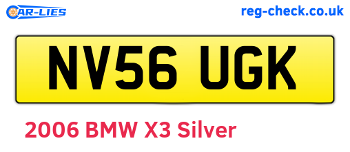 NV56UGK are the vehicle registration plates.