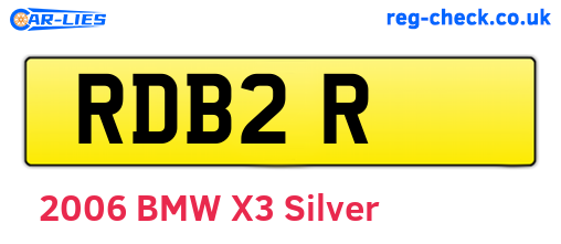 RDB2R are the vehicle registration plates.