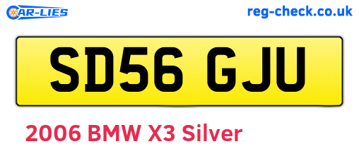 SD56GJU are the vehicle registration plates.