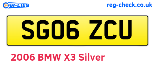 SG06ZCU are the vehicle registration plates.