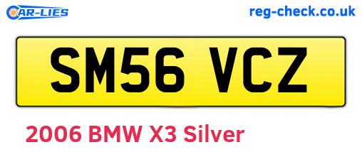SM56VCZ are the vehicle registration plates.