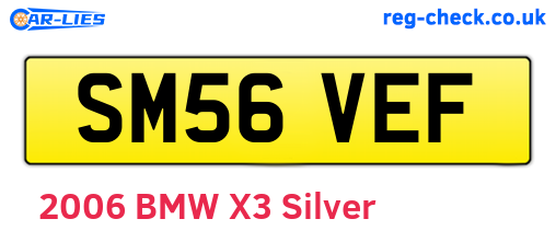 SM56VEF are the vehicle registration plates.