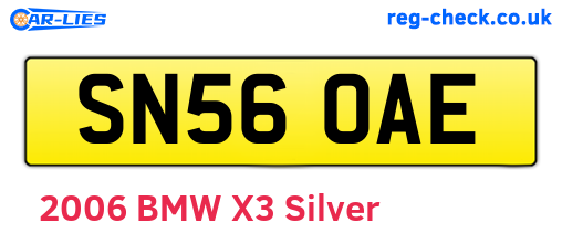 SN56OAE are the vehicle registration plates.