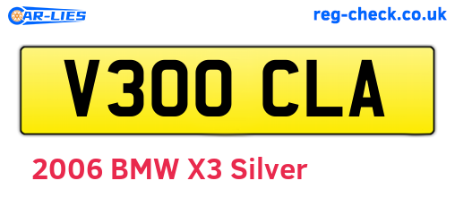 V300CLA are the vehicle registration plates.
