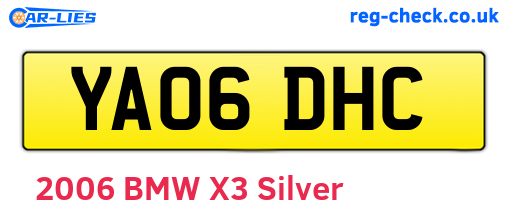 YA06DHC are the vehicle registration plates.