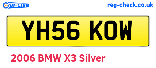 YH56KOW are the vehicle registration plates.