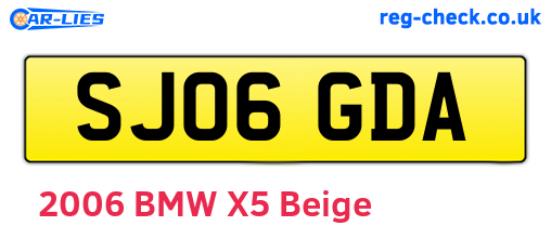 SJ06GDA are the vehicle registration plates.