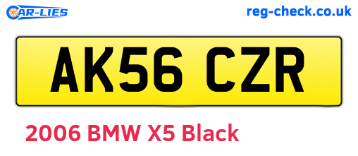 AK56CZR are the vehicle registration plates.