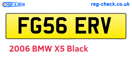 FG56ERV are the vehicle registration plates.