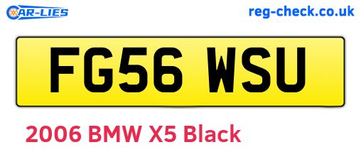 FG56WSU are the vehicle registration plates.