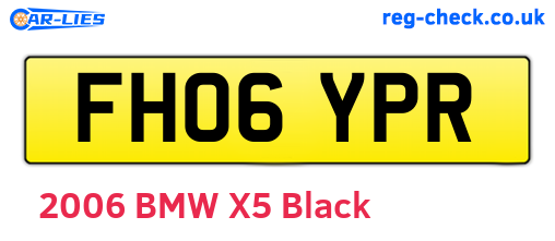 FH06YPR are the vehicle registration plates.
