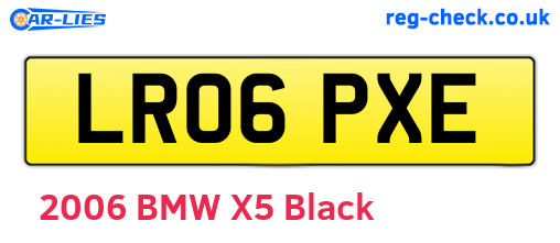 LR06PXE are the vehicle registration plates.
