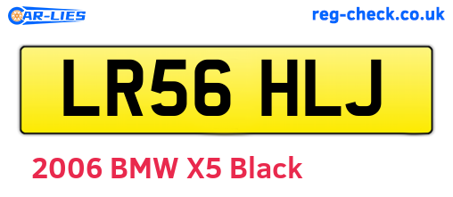 LR56HLJ are the vehicle registration plates.