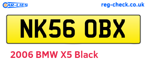 NK56OBX are the vehicle registration plates.