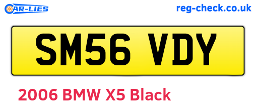 SM56VDY are the vehicle registration plates.