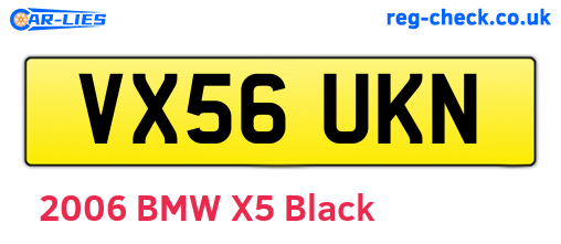 VX56UKN are the vehicle registration plates.