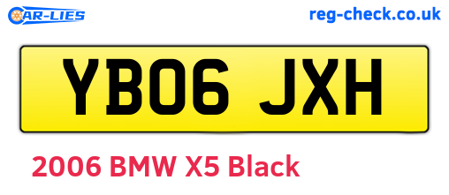 YB06JXH are the vehicle registration plates.