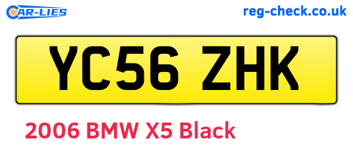 YC56ZHK are the vehicle registration plates.