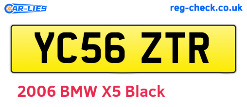 YC56ZTR are the vehicle registration plates.