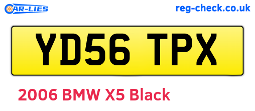 YD56TPX are the vehicle registration plates.