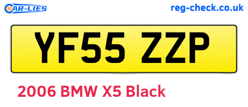 YF55ZZP are the vehicle registration plates.