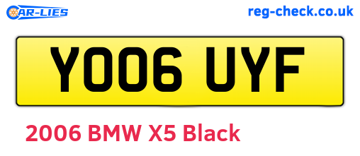 YO06UYF are the vehicle registration plates.