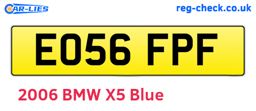 EO56FPF are the vehicle registration plates.