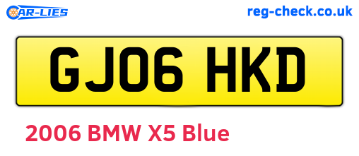 GJ06HKD are the vehicle registration plates.