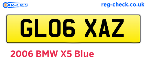 GL06XAZ are the vehicle registration plates.