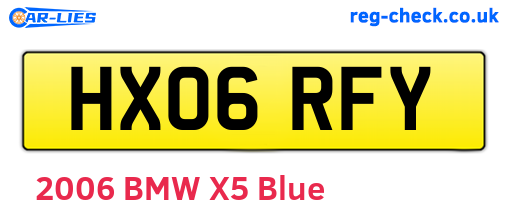 HX06RFY are the vehicle registration plates.