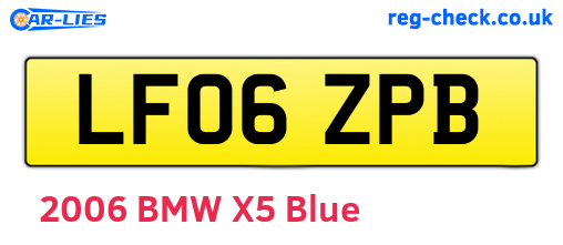LF06ZPB are the vehicle registration plates.
