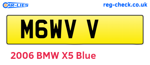 M6WVV are the vehicle registration plates.