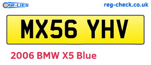MX56YHV are the vehicle registration plates.