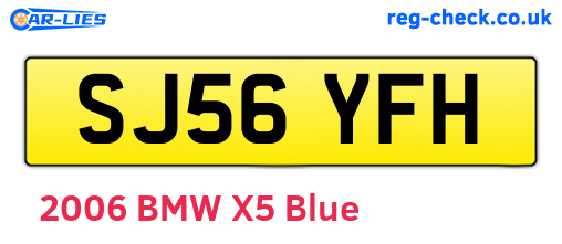 SJ56YFH are the vehicle registration plates.