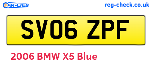 SV06ZPF are the vehicle registration plates.