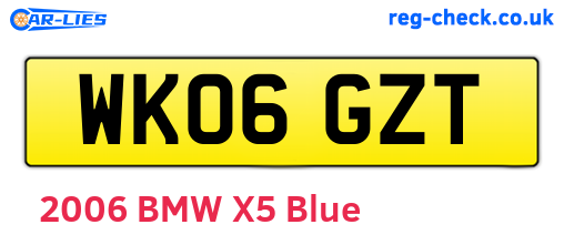 WK06GZT are the vehicle registration plates.