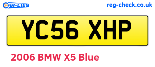 YC56XHP are the vehicle registration plates.