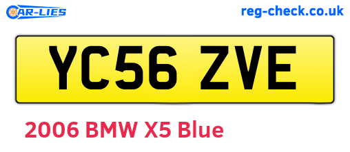 YC56ZVE are the vehicle registration plates.