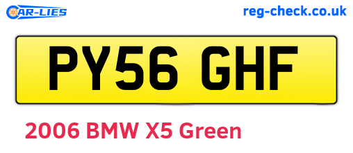PY56GHF are the vehicle registration plates.