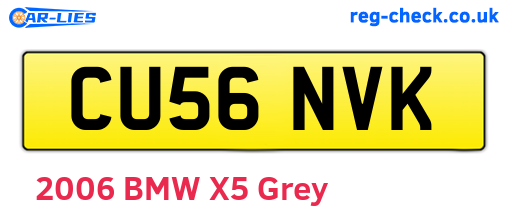 CU56NVK are the vehicle registration plates.