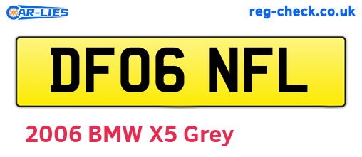 DF06NFL are the vehicle registration plates.