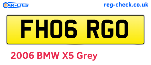 FH06RGO are the vehicle registration plates.