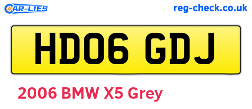 HD06GDJ are the vehicle registration plates.